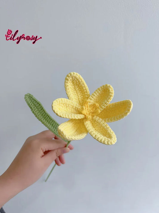 Sunlit Lily Crochet Flower