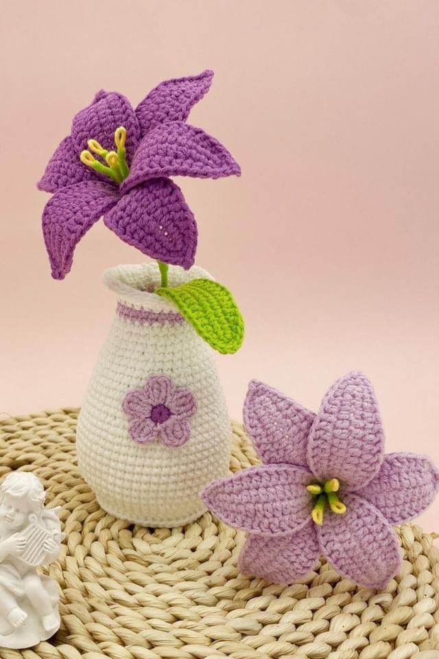 Lavender Lily Crochet Flower