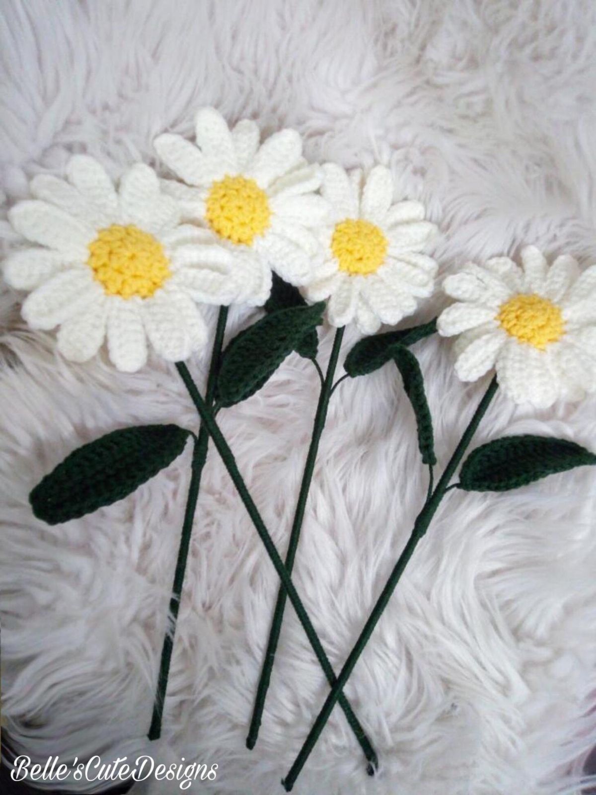 Ivory Daisy Crochet Flower